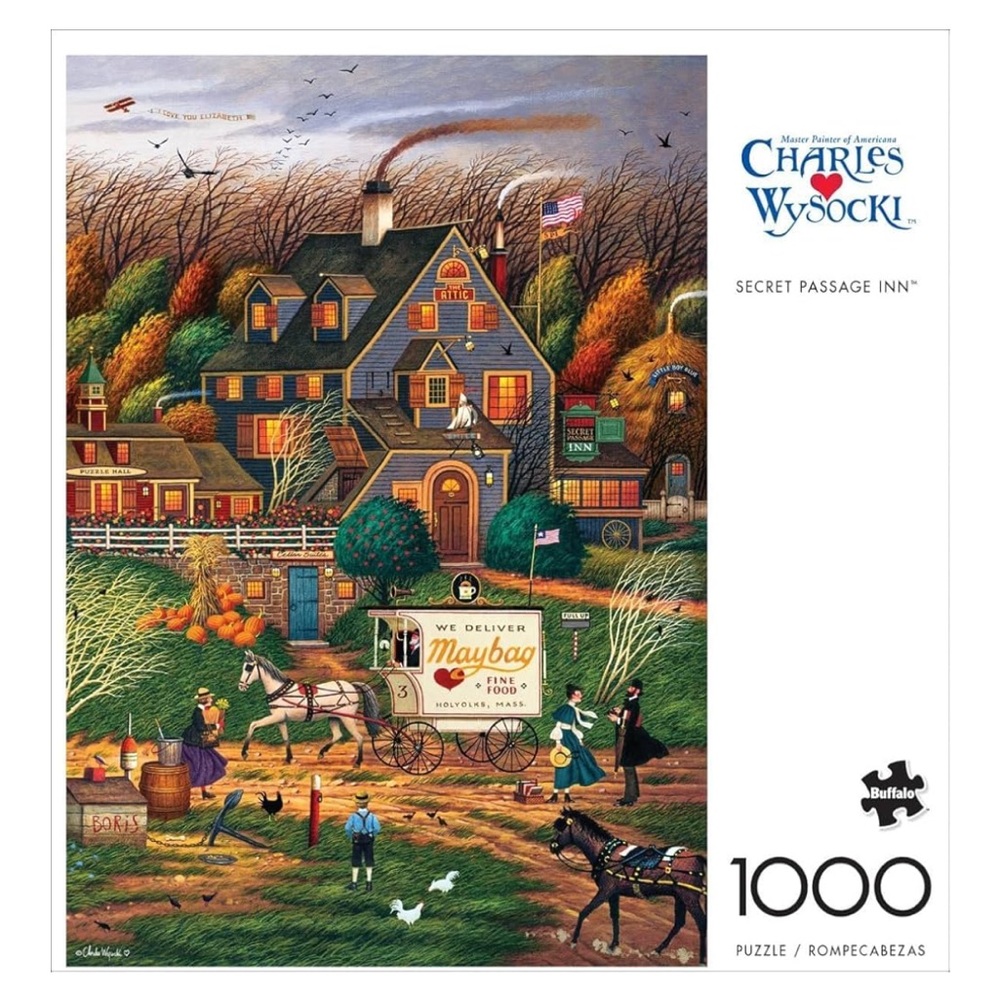 Buffalo Games ~Bundle 3 for $20~ 1000 Puzzle Charles Wysocki Secret Passage Inn